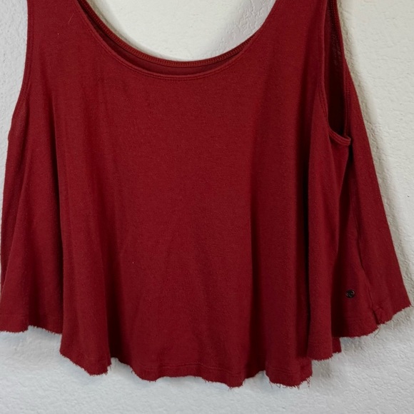 American Eagle Soft & Sexy Rust Red Flowy Crop Tank Top Shirt Size Small - Picture 2 of 9